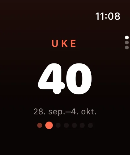 Apple Watch: UKE 40, 28. sep.–4. okt.